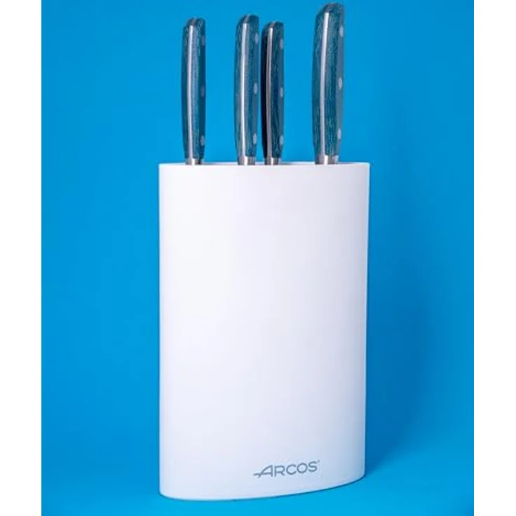 ARCOS Ovaler Messerschutz für Messer bis 20 cm, Block aus thermoplastischem Gummi, 220 x 160 x 65 mm, Farbe Weiß – Bild 3