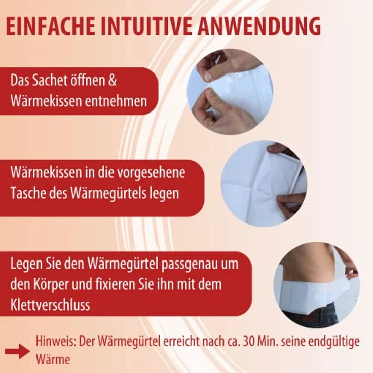 Evolsin Wärmegürtel Evolsin® Wärmegürtel - therapeutische Tiefenwärme bei Rückenschmerzen, 7-tlg. – Bild 4