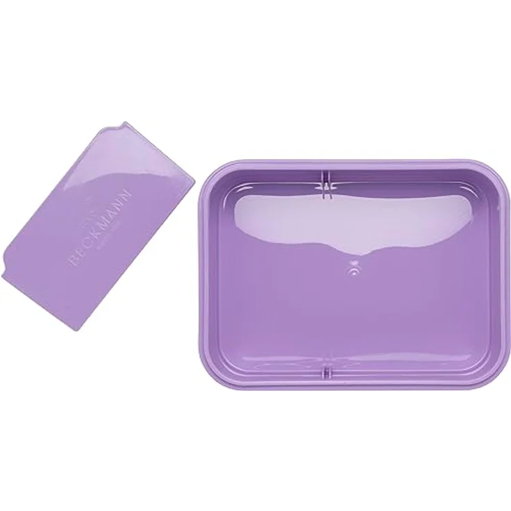 Beckmann Brotdose Cherry für Kinder mit herausnehmbarer Trennwand, Grundschule Lunchbox Purple – Bild 3