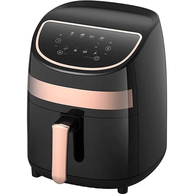 Deerma Heißluftfritteuse KZ100 1000W, Kalorienarme Zubereitung, 3-Liter-Fach, Schwarz