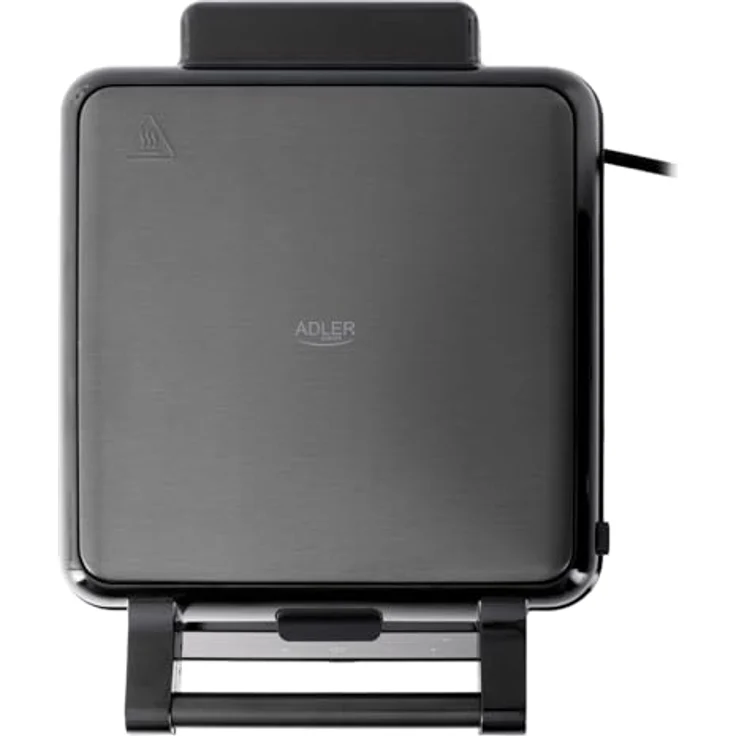 ADLER EUROPE 4-in-1 Sandwichmaker AD 3096, Sandwich-Toaster, Waffeleisen und Kontaktgrill, 2200 W, Temperaturregelung, Antihaftbeschichtung, Schwarz/Silber – Bild 4