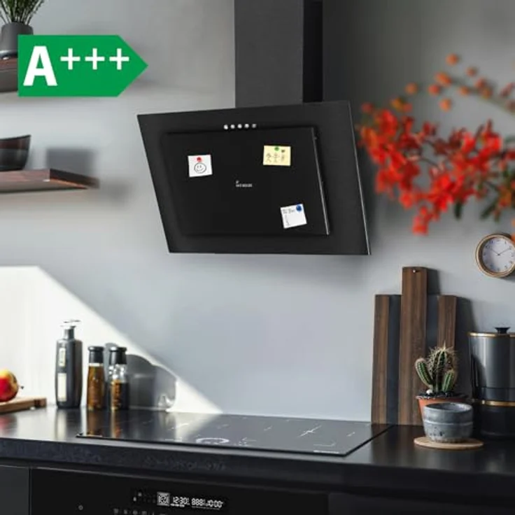KKT KOLBE VTH6004S Dunstabzugshaube 60 cm, Kopffrei, Schwarz Glas, LED-Beleuchtung, Energieeffizienzklasse A+++ – Bild 2