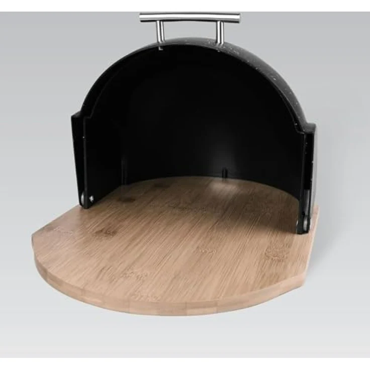 Maestro MR-1678-G Brotkasten, Schiebedeckel, moderner Brot- und Gebäckaufbewahrungsbehälter, langlebig, Schwarz – Bild 4