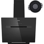 CIARRA ASB6736G A+++ Kopffreie Schräghaube 60cm 700m³/h mit Wi-Fi App Touch-Bedienung Abluft Umluft 4 Stufen Booster Dunstabzugshaube CBCF006 Aktivkohlefilter - Preisvergleich