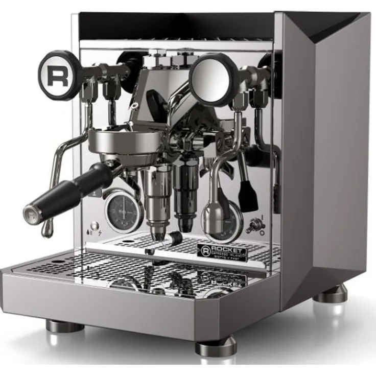 Rocket Milano RE752S1A11 Giotto Fast V Chrom, Kaffeevollautomat mit schneller Aufheizzeit und OLED-Display