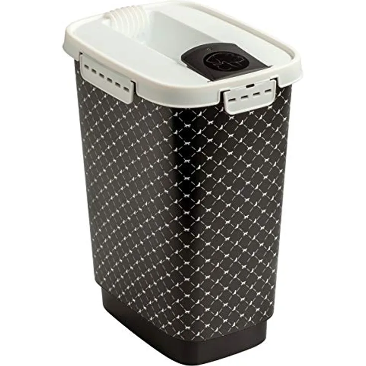 Rotho MyPet Rotho Cody Tierfutterbehälter Deckel, lebensmittelechter Kunststoff (PP) BPA-frei, schwarz, 10l (24,3 x 17,9 x 32,2 cm) - Preisvergleich