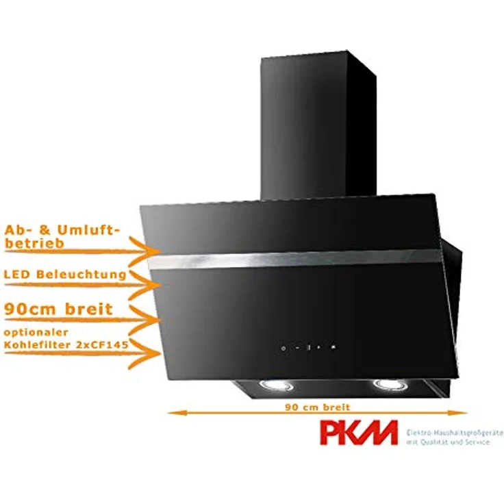 PKM Kohlefilter CF132, 2er Pack für Dunstabzugshaube UBH6002-AH, schwarze Filter für Umluftbetrieb – Bild 2