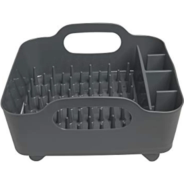 Umbra Tub Geschirr Abtropfgestell – Abtropfkorb mit integriertem Tropfwasserabfluß für Ihre Spüle oder Arbeitsfläche in Ihrer Küche Zuhause, im Büro oder Wohnwagen, Kunststoff - Anthrazitgrau – Bild 5