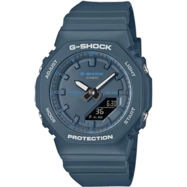 G-Shock Casio Small Classic GMA-P2100BA-2AER Herrenarmbanduhr, Quarzwerk, blaues Ziffernblatt, 40 mm Durchmesser, Resin Armband