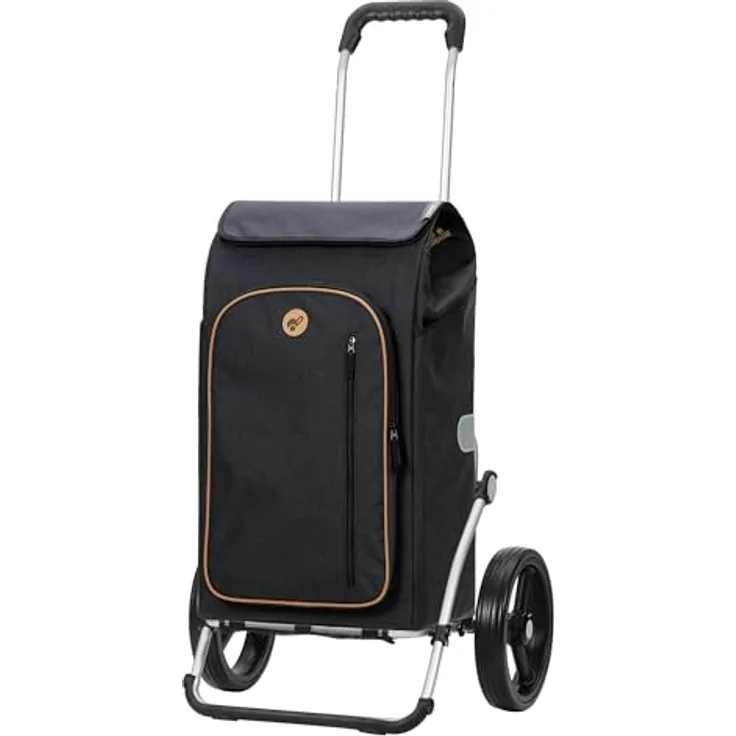Andersen Einkaufstrolley - Royal Shopper Folke schwarz 61 L Thermo, Aluminium, klappbar, leise Räder