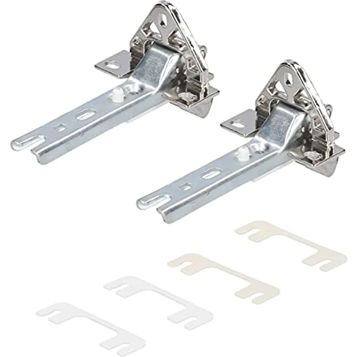 Kenekos - Türscharnier 2er Set kompatibel mit Kühlschrank Bosch/Siemens 268698/00268698, Neff, Constructa, Balay, Whirlpool 481241718776, Bauknecht, Küppersbusch 420189, Miele 2285121 – Bild 1