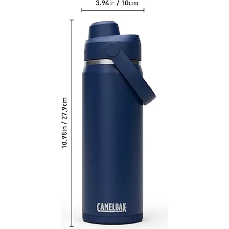 CamelBak Thrive Chug Wasserflasche, isoliert, 590 ml Edelststahl, auslaufsicher, marinblau – Bild 4