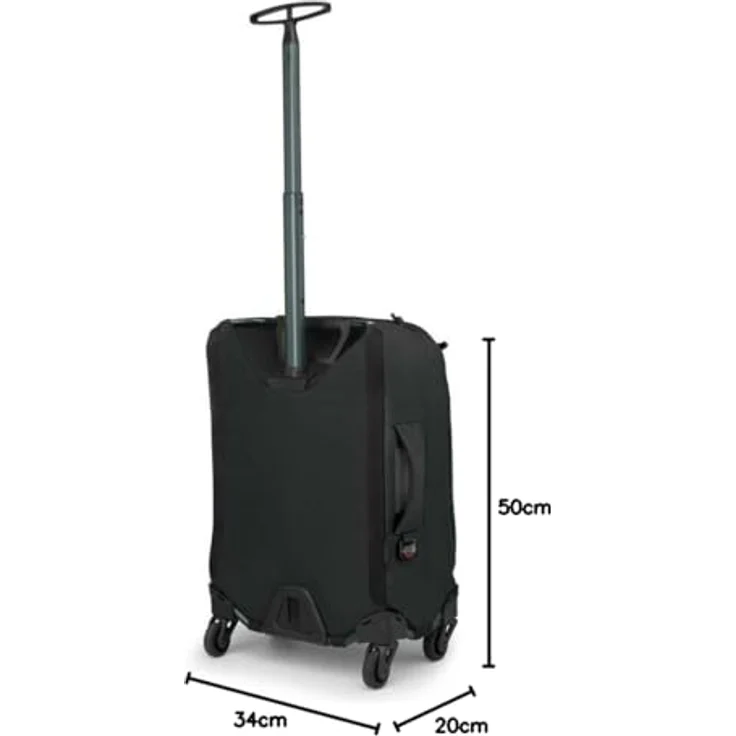 Osprey Ozone 4 Rollen Trolley 56 cm, schwarz, aus 100% Nylon, kompakte Reisetasche für bequemes Reisen – Bild 6