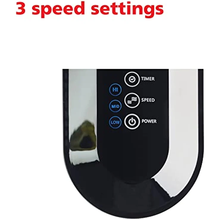 Solis Turmventilator mit Temperaturanzeige und Fernbedienung, Eingebauter Staubfilter, 91 cm Höhe, Easy Breezy Wood Effect (Typ 757), 970.50 – Bild 3