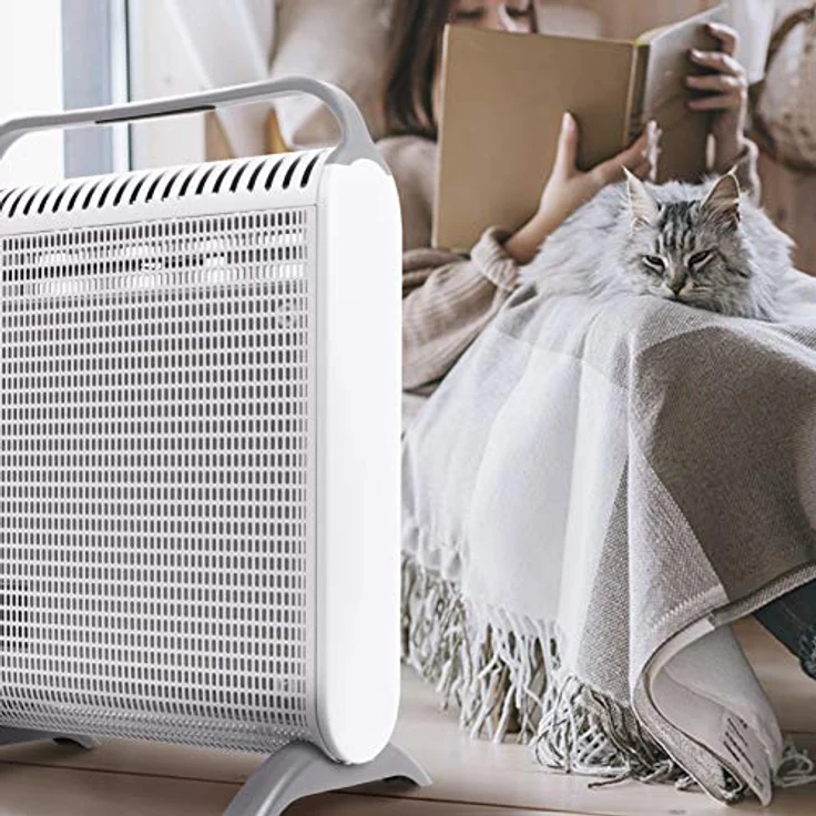 Duronic HV180 Elektroheizkörper 1800W Mica-Wärmewellen | Heizen in 1 Min auf | Energiesparende Heizung mit Thermostat | Tragegriff und Überhitzungsschutz | Ideal für Büro Zuhause Schlafzimmer – Bild 5