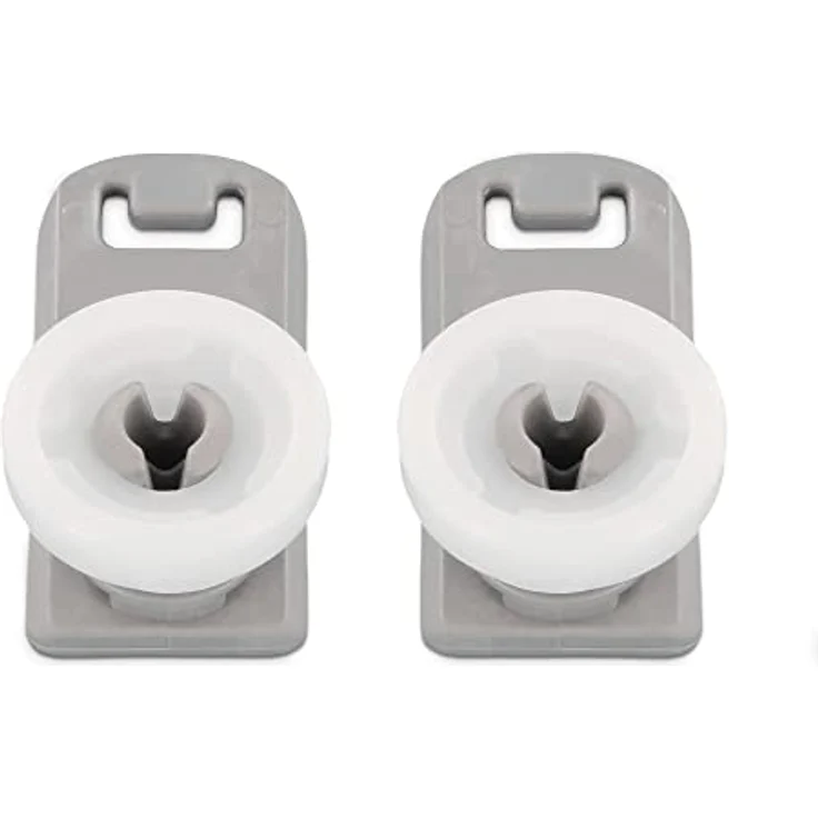 DL-pro Oberkorbrolle 2er-Set, kompatibel mit Miele 7649011, stabiles Weiß, einfache Montage – Bild 2