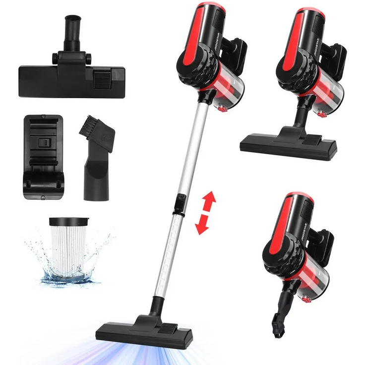Aigostar Hand- und Stielstaubsauger 4-in-1 mit 15KPA Saugleistung, 600W, HEPA-Filter, beutellos, leicht, ideal für Zuhause
