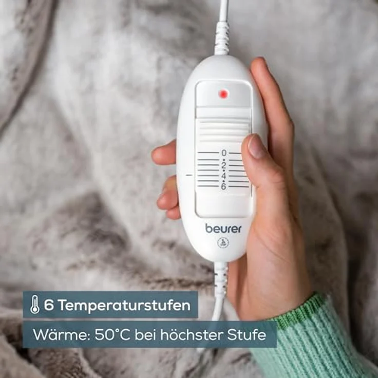 Beurer HD75 Wärmezudecke Cosy Nordic 130 x 180 cm atmungsaktiv abnehmbarer Schalter – Bild 6