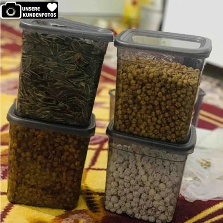 Jungengel Vorratsdosen Set 6-teilig, jeweils 2 Liter, BPA-frei, stapelbar, luftdicht und mikrowellengeeignet, transparent mit Deckel – Bild 6