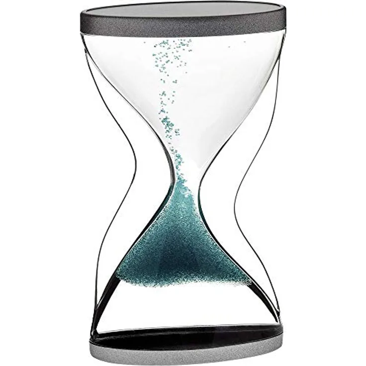 TFA Dostmann Contra Sanduhr mit nach obenlaufenden Kügelchen, Kunststoff, Grün, L 65 x B 24 x H 117 mm