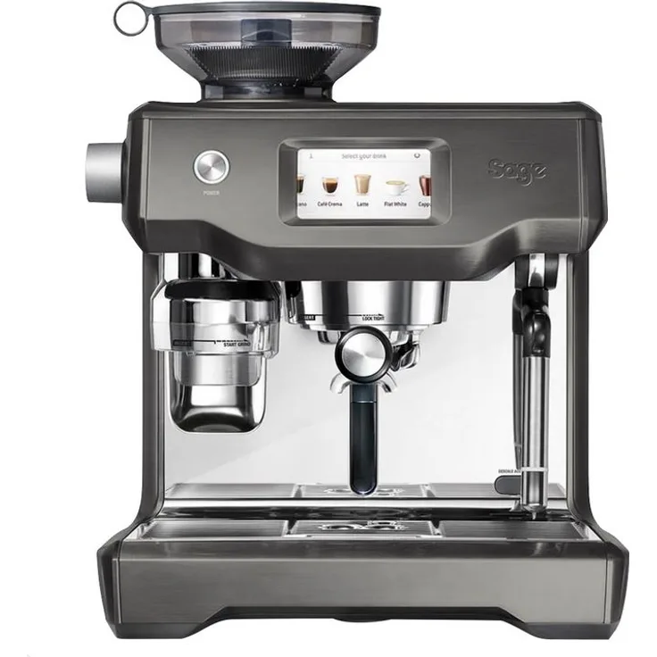 Sage The Oracle Touch SES990BST4EEU Espressomaschine mit integriertem Mahlwerk, Edelstahl Schwarz