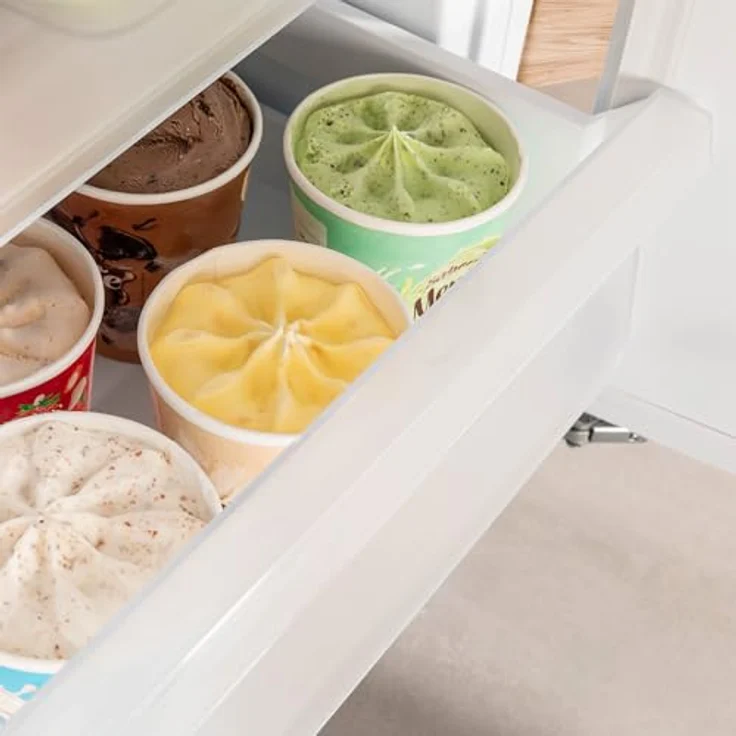 Cecotec Bolero Coolmarket TF BI 101 White E, Integrierbarer Mini-Gefrierschrank mit 101 l, Touch-Display, schnellem Einfrieren, umkehrbarer Tür, einstellbarer Temperatur von -14 °C bis -24 °C – Bild 4