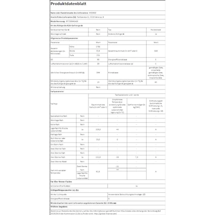 Hisense RF 728 N 4 SASE French-Door-Kühlschrank, freistehend, inoxfarben, NoFrost, Breite 91.4 cm, Energieklasse E – Bild 18