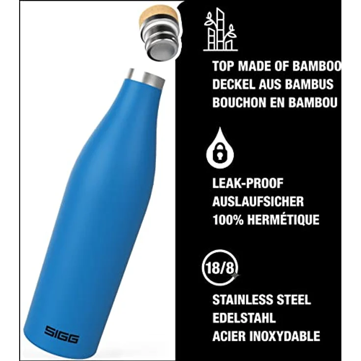 SIGG Trinkflasche Meridian Electric Blue 0,5L Thermosflasche, blau – Bild 4