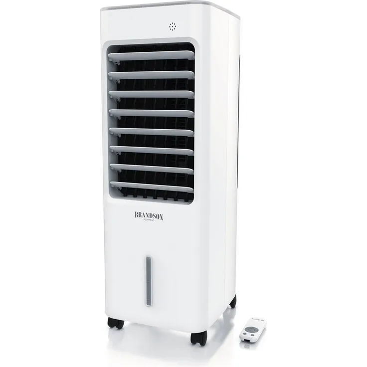 Brandson Ventilatorkombigerät, mobiler Luftkühler, Wasserkühlung, 5L Wassertank, Klimaanlage, 50W, mit Fernbedienung und Eispackungen
