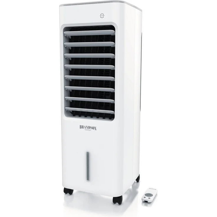 Brandson Ventilatorkombigerät, mobiler Luftkühler, Wasserkühlung, 5L Wassertank, Klimaanlage, 50W, mit Fernbedienung und Eispackungen