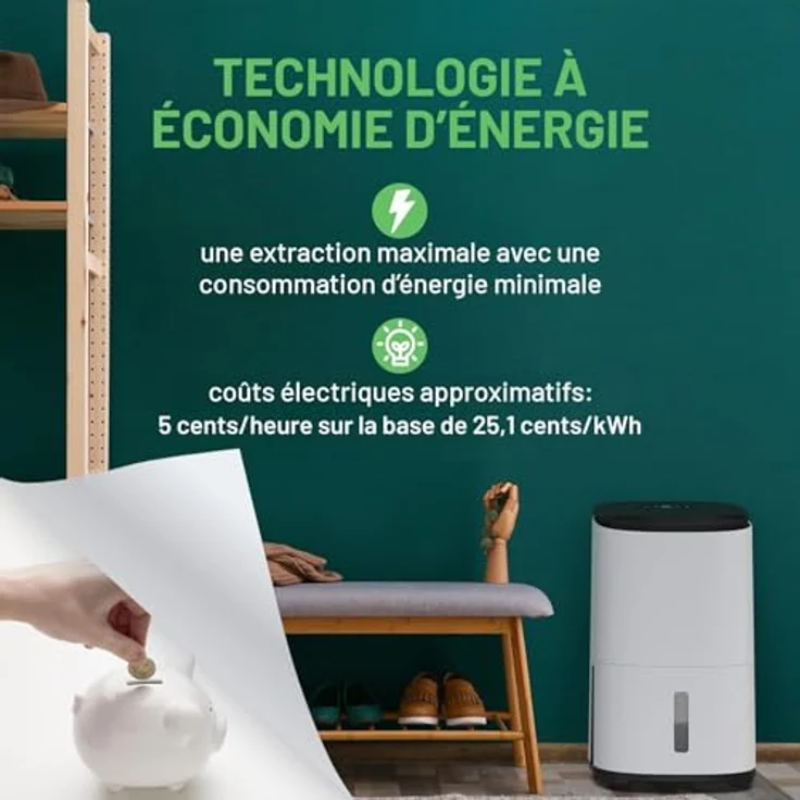 MEACO MeacoDry Arete® Warm Pebble One 20L, 2-in-1 Luftentfeuchter und Luftreiniger mit H13 HEPA-Filter, flüsterleise und energiesparend, für Schlafzimmer, Keller und Garagen – Bild 5