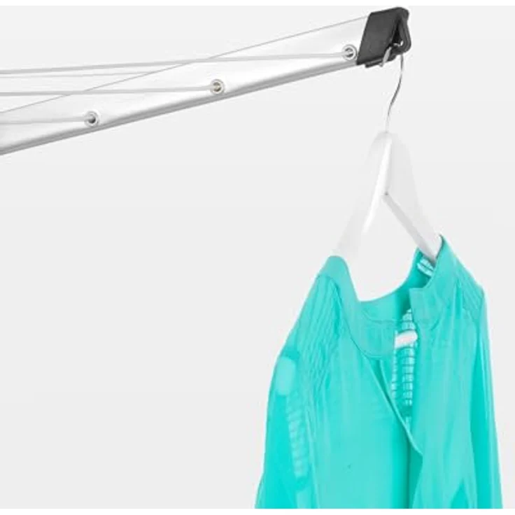 Brabantia Parapluie Wäschetrockner Topspinner 50m, rotierendes Design mit 3 einstellbaren Positionen und rutschfesten UV-beständigen Leinen – Bild 5