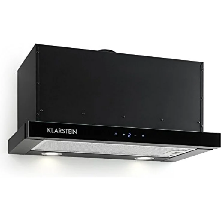 Klarstein Vinea Dunstabzugshaube Unterbau 60cm, Umluftset mit Aktivkohlefilter, 610m³/h, schwarz – Bild 4