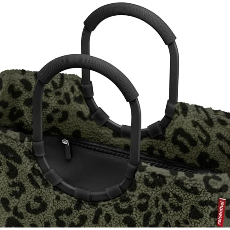reisenthel Loopshopper Tasche L, Einkaufshilfe mit 25l Volumen, schwarz, wasserabweisendes Polyester, Innentasche mit Reißverschluss, stabile Aluminium-Griffe – Bild 3