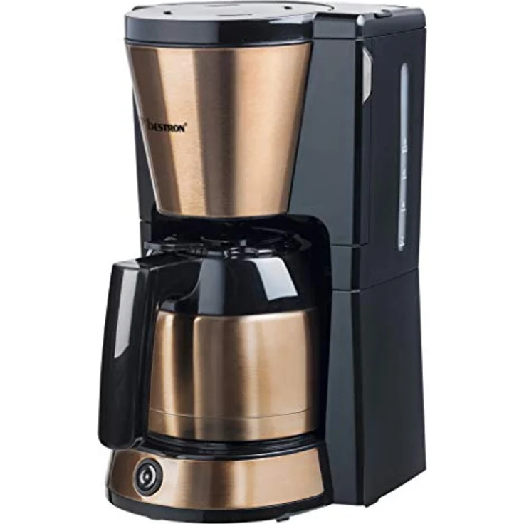 Bestron Kaffeemaschine mit Thermokanne, 8 Tassen, 900 W, Edelstahl in Kupfer -Optik – Bild 2