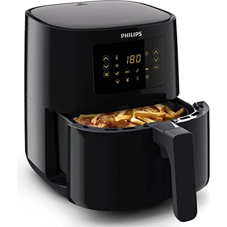 Philips Airfryer 5000 Series, Größe L, 4,1 l (0,8 kg), 13-in-1-Kochfunktionen, Wifi verbunden, 90% weniger Fett mit Rapid Air Technologie, HomeID-App, kompatibel mit Alexa (HD9255/90) – Bild 2