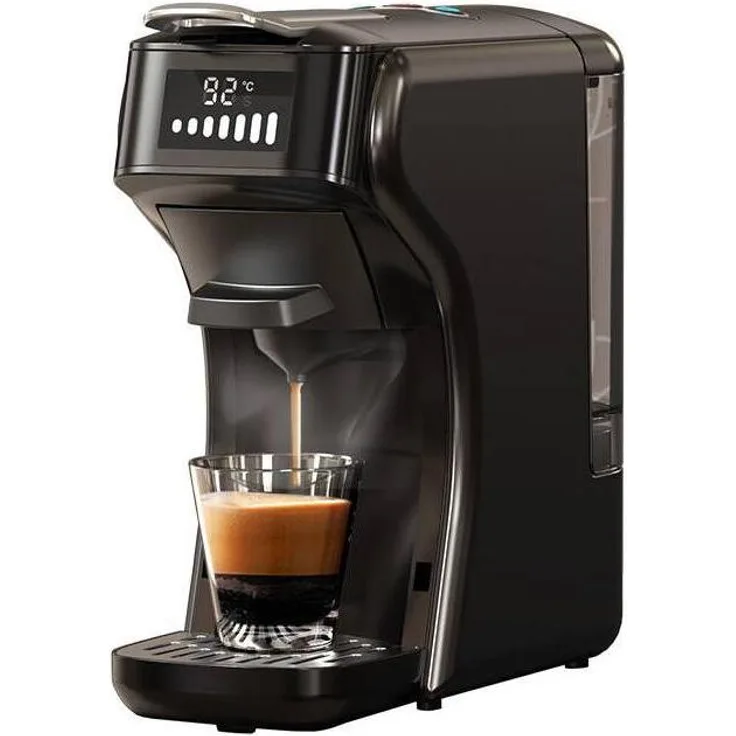 HiBREW H1B-black, 5-in-1 Kapselkaffeemaschine mit 20 Bar Pumpendruck, Schwarz