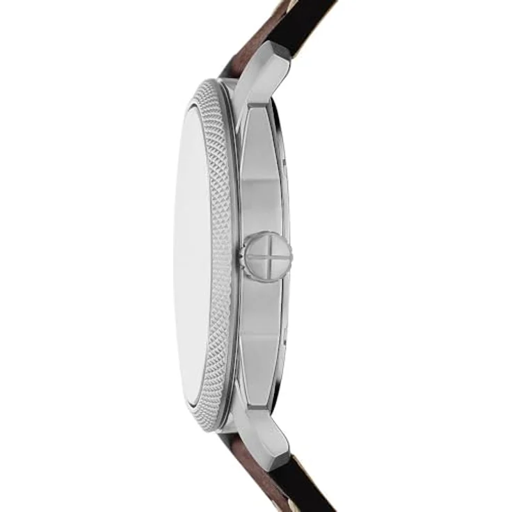 Fossil Herren Analog Quarz Uhr mit Leder Armband FS6081SET, 42mm Gehäuse, schwarz/braun – Bild 3