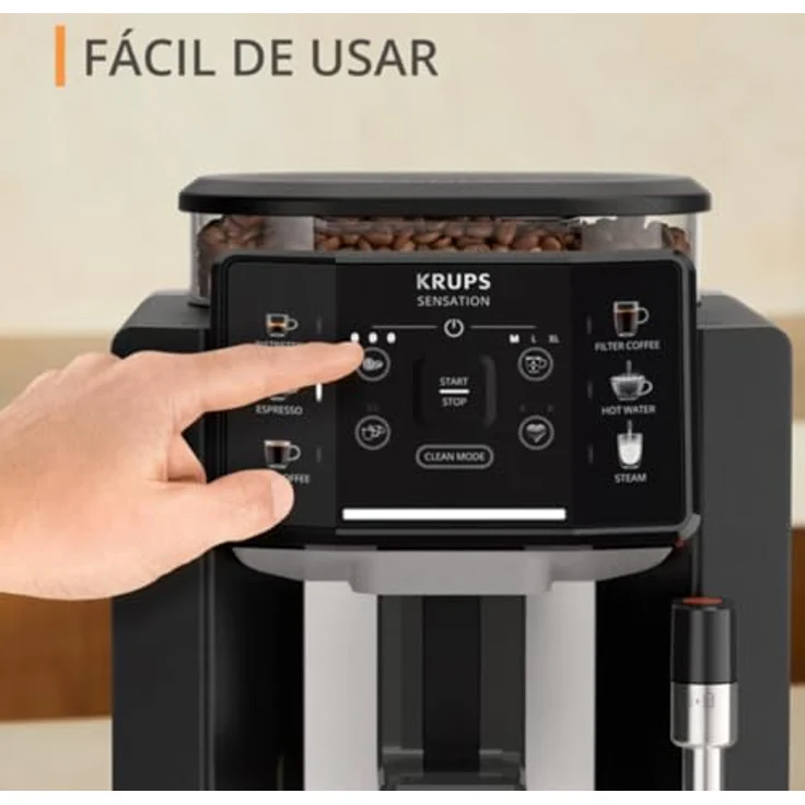 Krups Kaffeemaschine Sensation EA910A10, Kaffeevollautomat, Schwarz – Bild 4