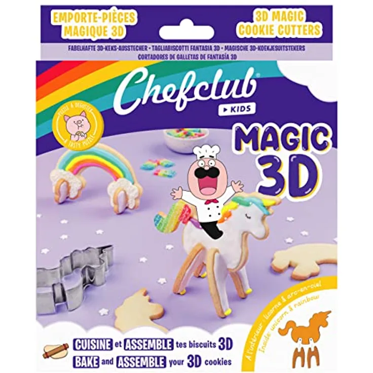 Chefclub - Ausstechformen – Einhorn & Regenbogen 3D