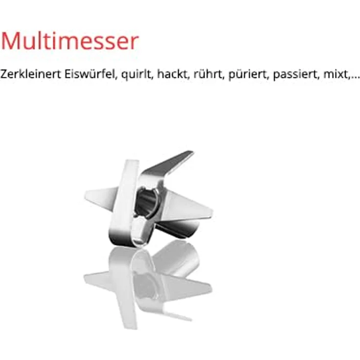 ESGE Zauberstab M100 Exklusiv, Stabmixer Set mit 120 W AC-Motor, 10.000 U/min, Multimesser & Wandhalter, Made in Switzerland, Anthrazit – Bild 3