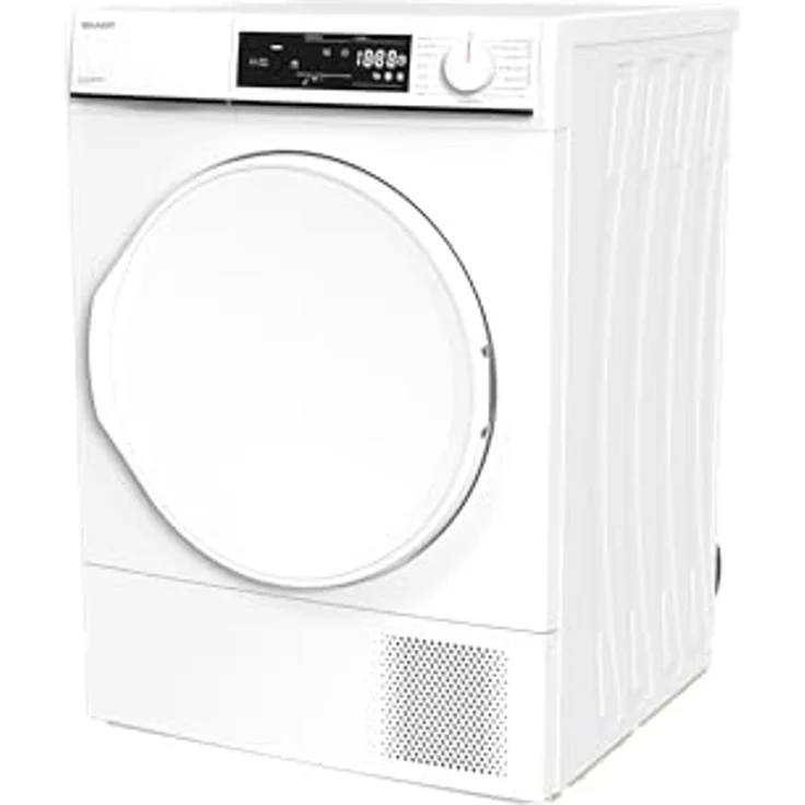 Sharp KD-NHA8S8PW3-DE Wärmepumpentrockner Frontlader, 8 kg, 15 Programme, 30 Min. Kurzprogramm, Schontrommel, LED-Innenbeleuchtung, Kindersicherung, Weiß – Bild 4