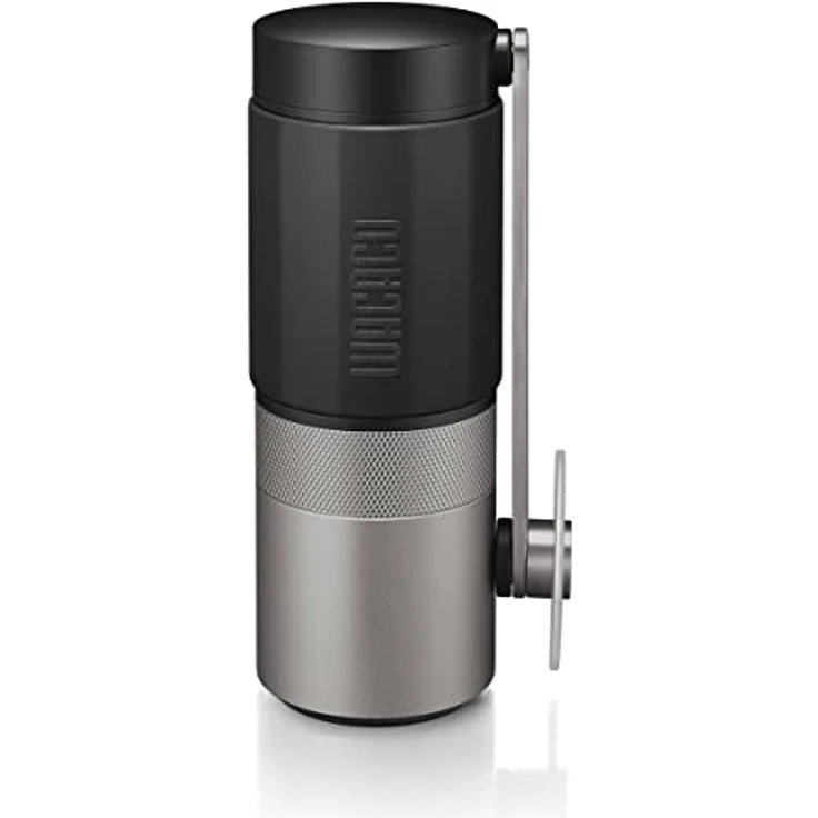 Wacaco Exagrind Espressomühle in Taschenformat, präzisionsgeschliffenes 38-mm-Edelstahl-Mahlwerk, Aluminiumrahmen, platzsparender Tragegriff – Bild 2