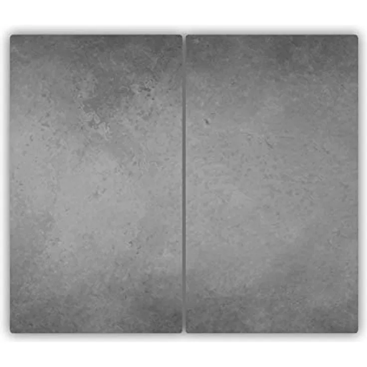 Tulup Schneidebrett Abdeckung Herdabdeckplatte Gehärtetes Glas 2x30x52 cm Spritzschutz Kochplattenabdeckung Grau - Beton
