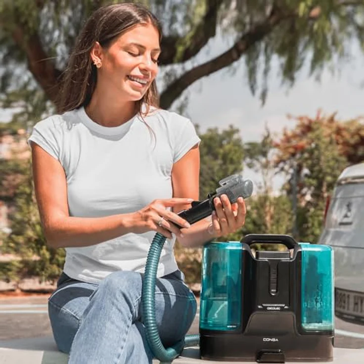 Cecotec Conga Carpet & Spot Clean Infinity, Kabelloser Polsterreiniger mit 3-in-1-System, grün, bis zu 60 Minuten Betriebszeit – Bild 3