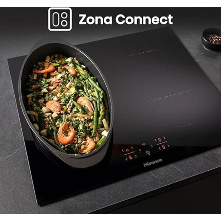 Hisense HI6421BSC, Induktionskochfeld 59,5 cm Schwarz, 4 Brenner mit Brückenfunktion und automatischer Topferkennung – Bild 4