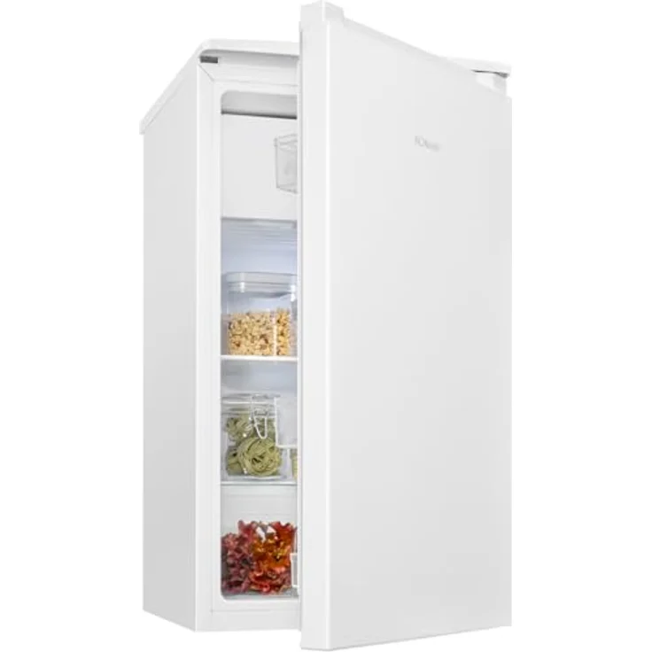 Bomann® Fridge KS 7254, Mini Kühlschrank mit Gefrierfach, 91L, 2 Ablagen, wechselbarer Türanschlag, leise, weiß – Bild 1