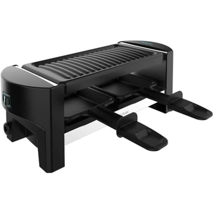 Cecotec Holz Raclette Käse & Grill 8200, 1200 W mit 8 Einzelpfannen, Antihaftplatte, einstellbarem Thermostat, abnehmbares Design, Schwarz – Bild 2