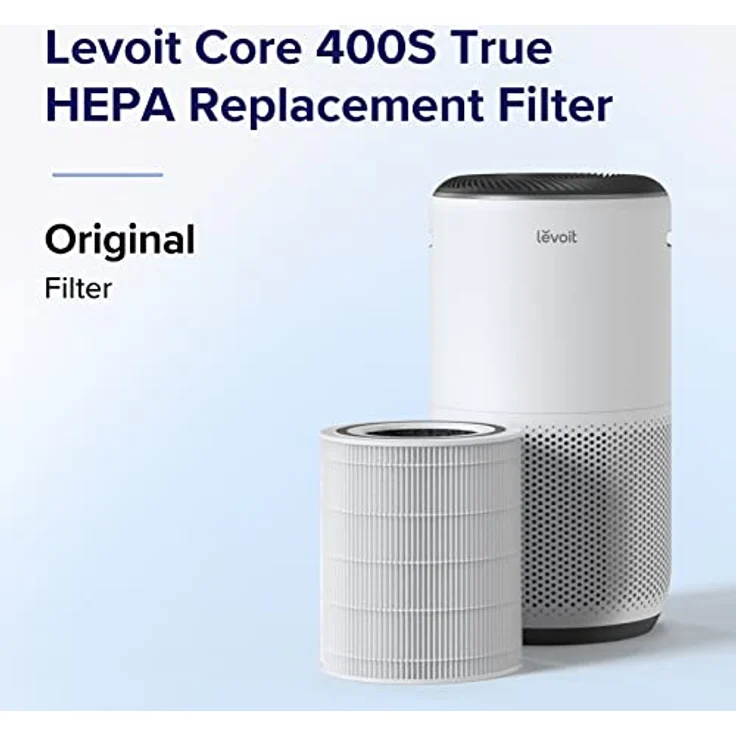 LEVOIT 3-IN-1 H13 HEPA-Ersatzfilter für Luftreiniger Core 400S, HEPA-Filter, hocheffizienter Aktivkohlefilter und Vorfilter, Luftfilter gegen 99.97% Allergene Staub Pollen Rauch, Core 400S-RF – Bild 2