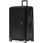 HAUPTSTADTKOFFER Mitte - Großer Hartschalenkoffer, TSA, 4 Rollen, Check-In Gepäck mit 8 cm Volumenerweiterung, 77cm, 130 Liter, Schwarz